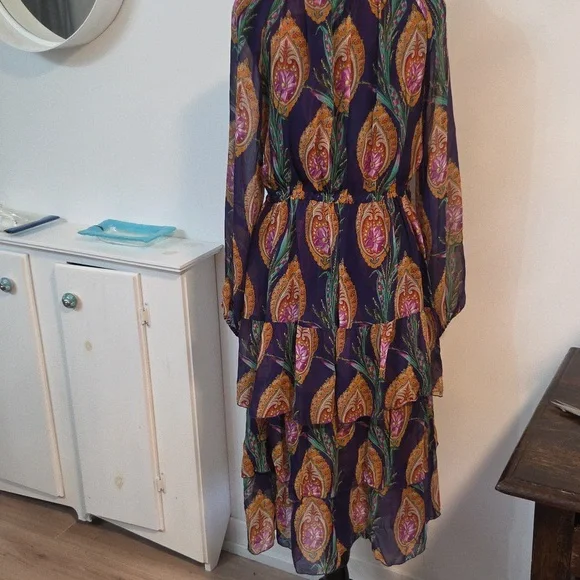 The Kooples silk floral maxi Sz M - Picture 8 of 13